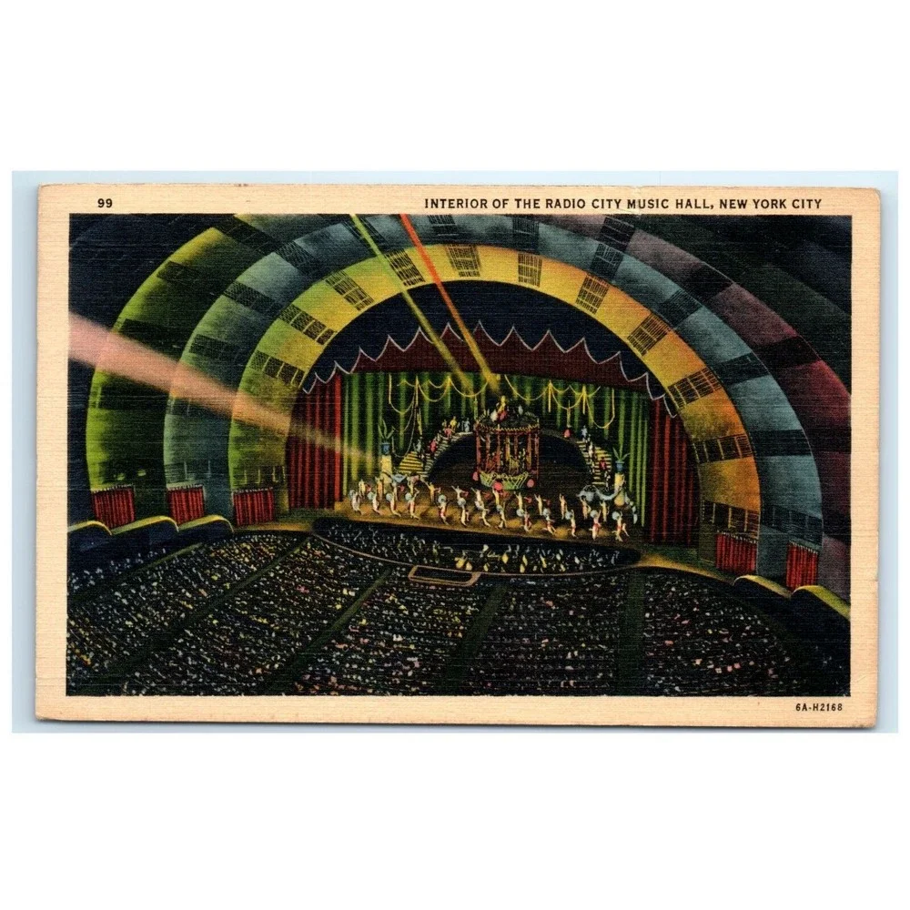 Vintage Postcard Radio City Music Hall Interior Rockefeller New York City NY NYC